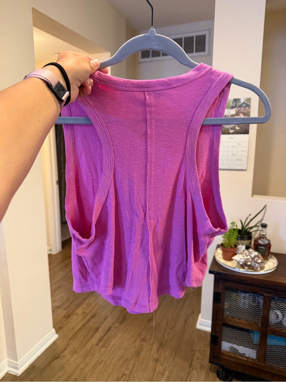 JoyLab Hot Pink Ribbed Tank - Picture 3 of 3